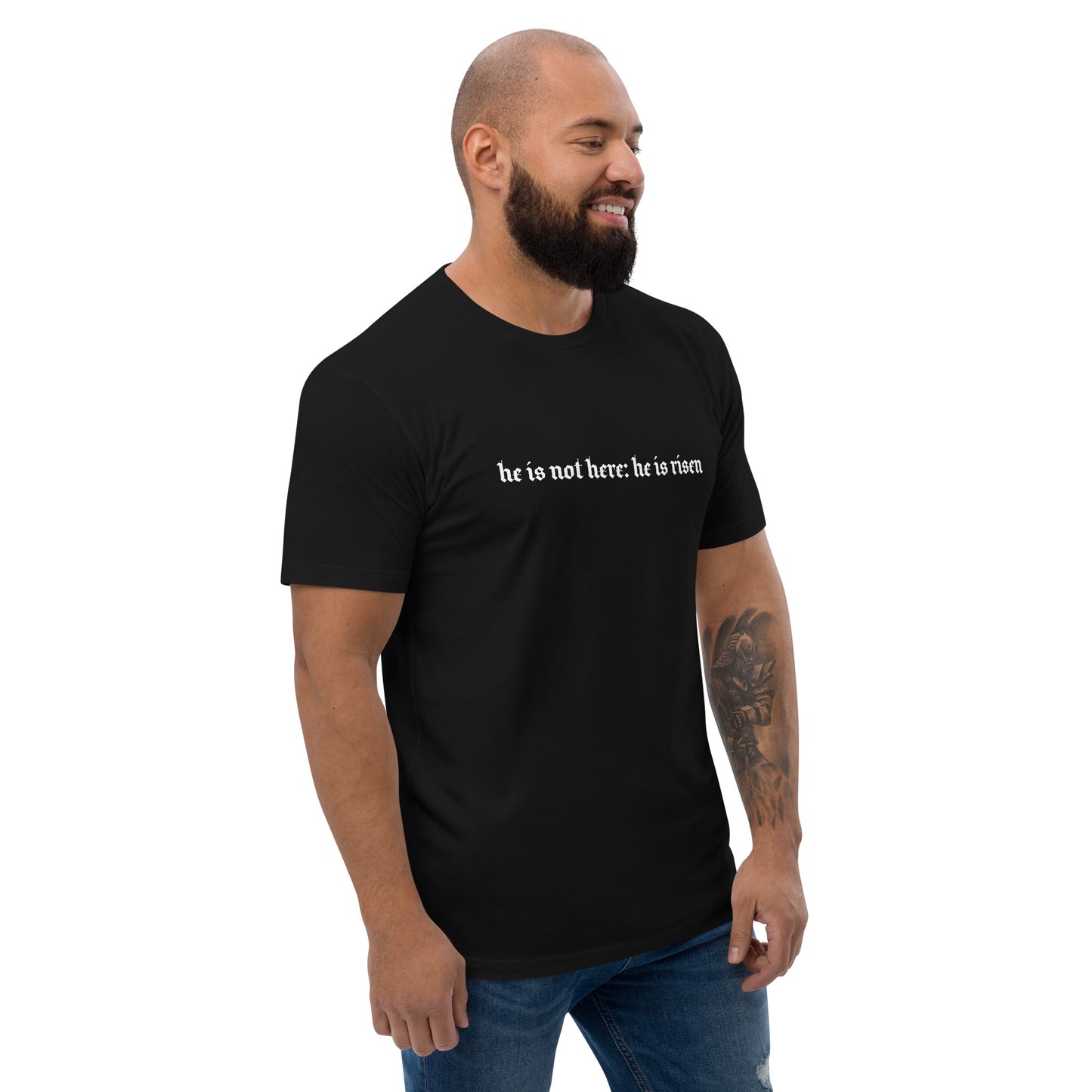 He's Not Here Short Sleeve T-shirt